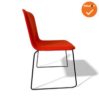 Lensvelt vergaderstoel - rode stoffering