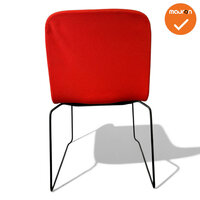 Lensvelt vergaderstoel - rode stoffering