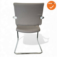 Rohde &amp; Grahl - Vergaderstoel - Grijze stoffering - Chroom frame