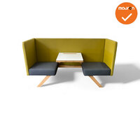 Design Zitmeubel - TOOaPICNIC Hide 110 - Geel met Antraciet