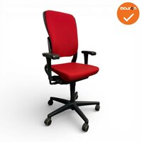 Ahrend 230 - Hoge rug  - Rode stoffering - Zwart voetkruis