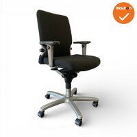 Haworth Comforto 77 - nieuwe stoffering in kleur naar keuze - zilvergrijs voetkruis