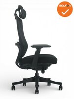 BUREAUSTOEL-FERRARA-ZWRT-STOFFERING