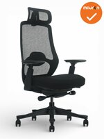 BUREAUSTOEL-FERRARA-ZWRT-STOFFERING