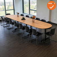 Ahrend vergadertafel - 555x100cm - Ovaal - bladkleur naar keuze