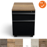 Ladeblok - 57x42x57cm - Antraciet - 2 lades - kunststof front