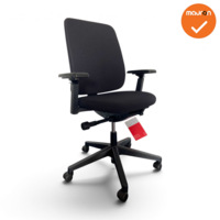 Haworth Comforto 2965 Lively - zwarte stoffering - zwart voetkruis