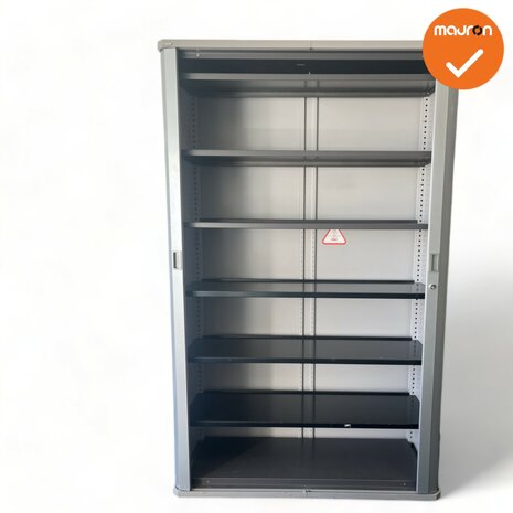 Gispen Octa Roldeurkast - 193x122x45 - Zilvergrijs - B Keuze