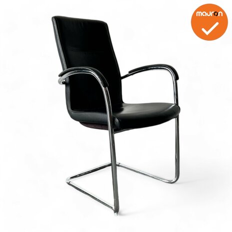Kusch &amp; Co Vergaderstoel - Ona Plaza - Zwart Leer