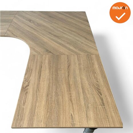 Hoekbureau - 200x200 - Ahrend 500 - Zilvergrijs - Ronde hoek