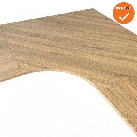 Ahrend 500 hoekbureau -240x200 - Bladkleur naar keuze - Zilvergrijs onderstel