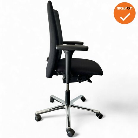 Haworth Comforto 55 Bureaustoel - Nieuwe zwarte stof - Chroom
