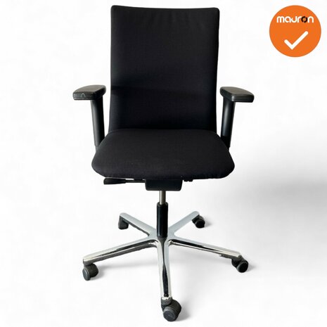 Haworth Comforto 55 Bureaustoel - Nieuwe zwarte stof - Chroom