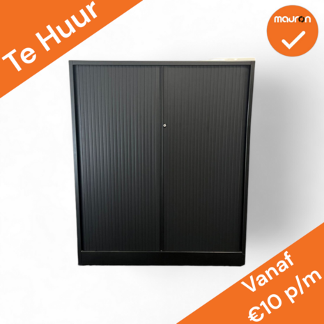 Huren: Ahrend Roldeurkast - 144x120x45 - Zwart