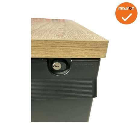 Ladeblok - 57x42x76cm - Zwart - 3 gelijke lades - kunststof - topblad naar keuze