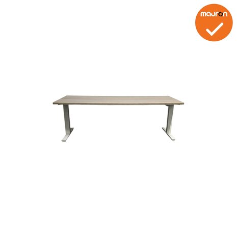 Refurbished - Ultrajust zit-sta bureau - wit onderstel - maat en kleur blad naar keuze