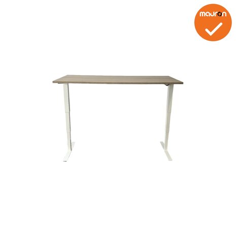 Refurbished - Ultrajust zit-sta bureau - wit onderstel - maat en kleur blad naar keuze