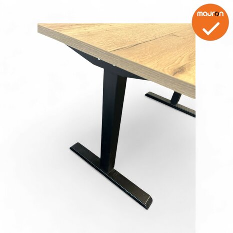 Bureau - Steelforce 300 Pro - Zit-Sta - Zwart onderstel - blad kleur en afmeting naar keuze
