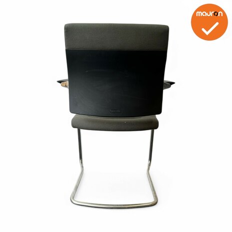 Interstuhl vergaderstoel - chroom frame met antraciete stoffering