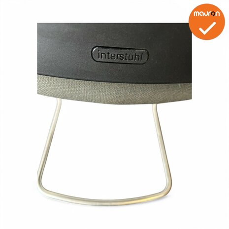 Interstuhl vergaderstoel - chroom frame met antraciete stoffering