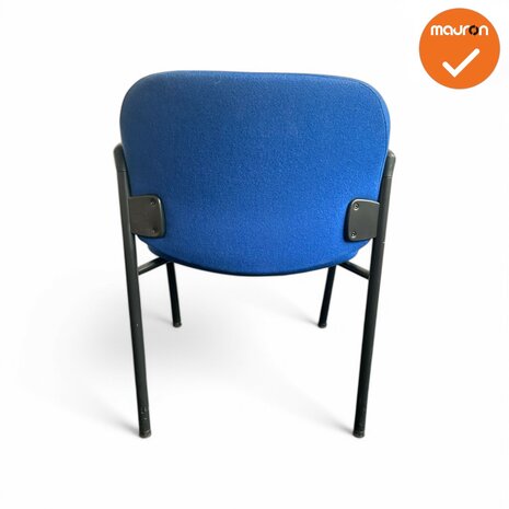 Ahrend Vergaderstoel - 320 - Zwart onderstel - Blauwe stoffering
