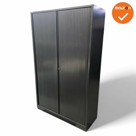 Ahrend Roldeurkast - 195x120x45 - Zwart - Metalen zwarte deuren