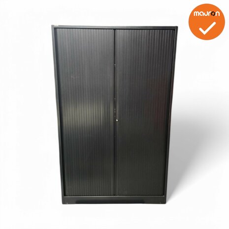 Ahrend Roldeurkast - 195x120x45 - Zwart - Metalen zwarte deuren