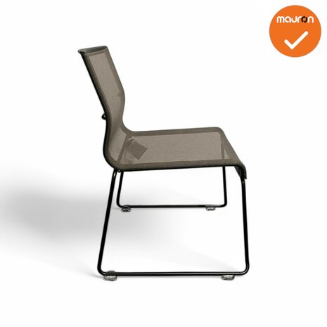 ICF Vergaderstoel - Stick chair sid base - bruin netweave 