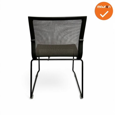 ICF Vergaderstoel - Stick chair sid base - bruin netweave 