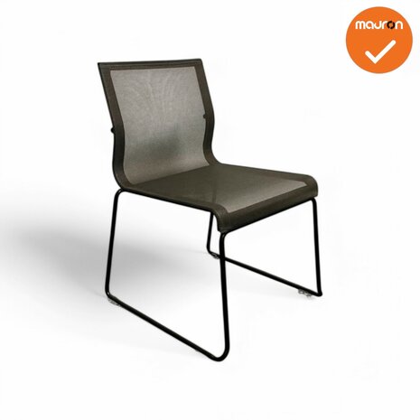 ICF Vergaderstoel - Stick chair sid base - bruin netweave 
