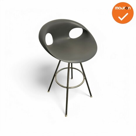 Barkruk - Tonon - Up chair - antraciet - chroom onderstel