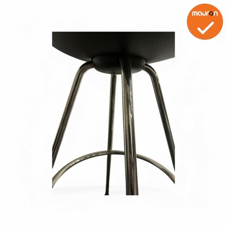Barkruk - Tonon - Up chair - antraciet - chroom onderstel