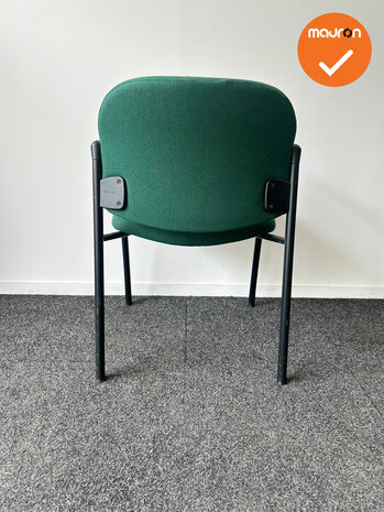 Vergaderstoel - Ahrend 320 - groene stoffering - zwart frame