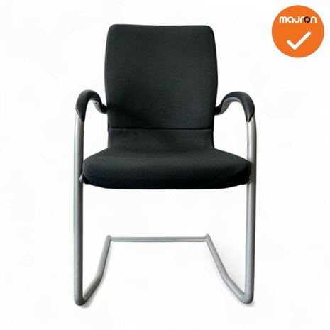 Ahrend 230 vergaderstoel - Zilvergrijs frame - Antracietgrijze stoffering