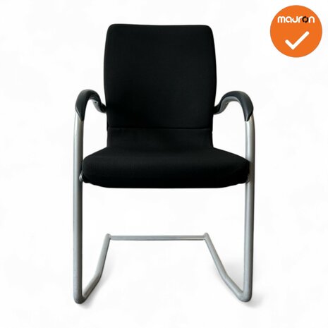 Ahrend 230 vergaderstoel - Zilvergrijs frame - Nieuwe stoffering kleur naar keuze