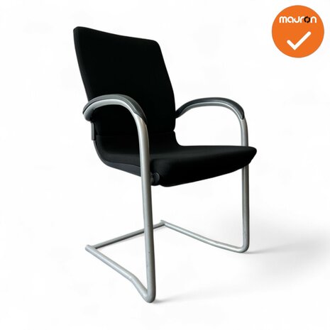 Ahrend 230 vergaderstoel - Zilvergrijs frame - Nieuwe stoffering kleur naar keuze