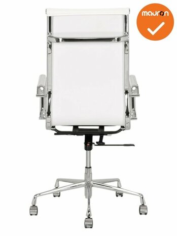 Design vergaderstoel Assemblee hoge rug - NIEUW - Wit- met wielen