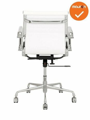 Design vergaderstoel Assemblee lage rug - NIEUW - Wit- met wielen