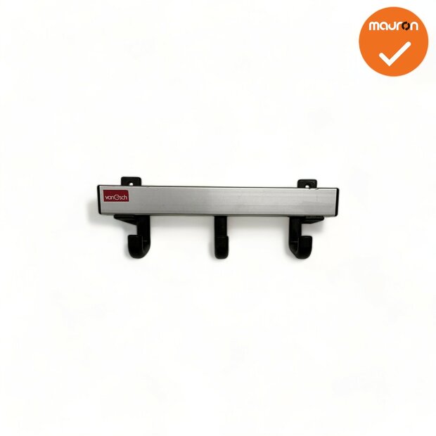 Wandkapstok - Van Esch - 3 Haaks - Vierkant