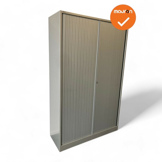 Ahrend Roldeurkast - 195x120x45 - Zilvergrijs - Zilvergrijze deuren