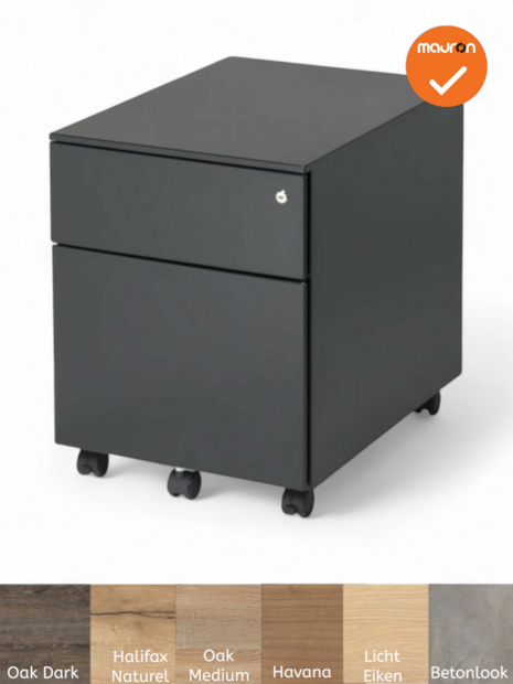 Ladeblok - 14N - 2 Lades - 62x42x58cm - Antraciet