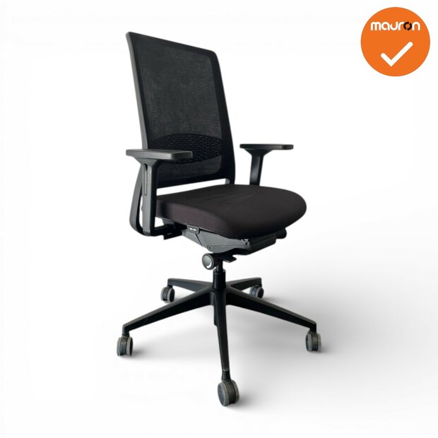 Gispen Zinn bureaustoel - Zwarte stoffering - Zwart voetkruis