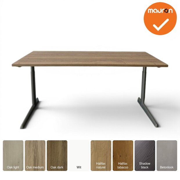 Ahrend 500 bureau &ndash; Handmatig verstelbaar &ndash; Nieuw blad &ndash; Antraciet