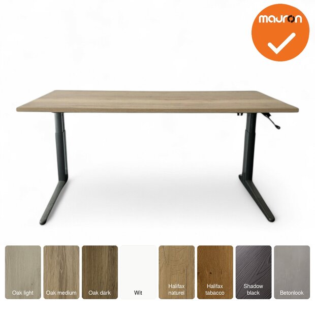 Ahrend Essa bureau &ndash; Slinger verstelbaar &ndash; Nieuw blad &ndash; Antraciet