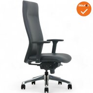Vienna Manager Bureaustoel - NIEUW - Zwarte stoffering - Aluminium voetkruis