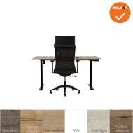 Base zit-sta bureau - elektrisch verstelbaar - maat en kleur blad naar keuze - zwart onderstel