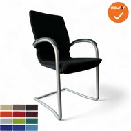 Ahrend 230 vergaderstoel - Zilvergrijs frame - Nieuwe stoffering kleur naar keuze