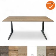 Ahrend Essa handmatig verstelbaar bureau - nieuw blad naar keuze - afmetingen naar keuze - Antraciet onderstel