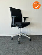 Salina bureaustoel - Sitlife - Bestaand zwarte stoffering - chroom voetkruis