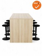 Hoge tafel WOOD - 220x100 cm - Eiken